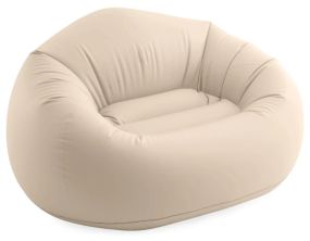 Надувное велюровое кресло 137х127х74см Beanless Bag Chair, Intex 66505