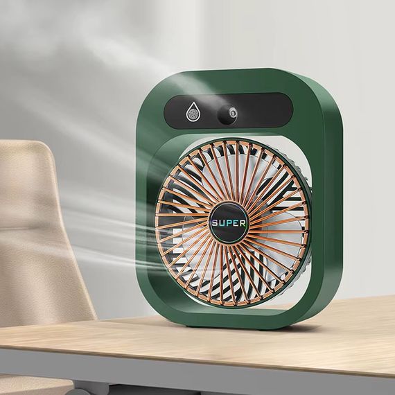 Настільний вентилятор Q8 з водяним охолодженням 1200 mAh Green | Зображення 5