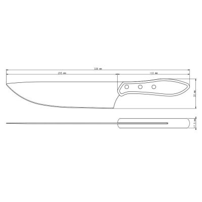 Кухонний ніж Tramontina Barbecue Polywood Meat 203 мм Червоне Дерево (21191/178) | Зображення 1