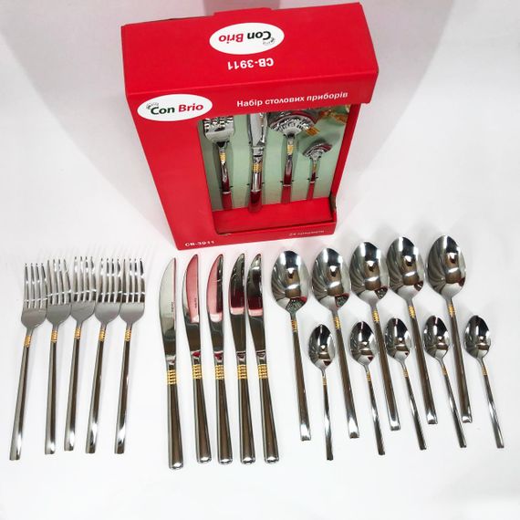 Набір столових приладів 24 предметів Con Brio CB-3912 CI-63 | Зображення 8
