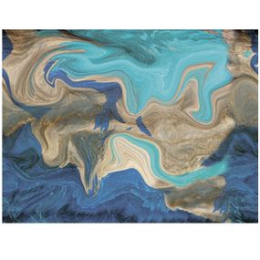 Самоклеюча вінілова плитка набір (6 рулонів) 3600х2800х2мм Блакитний SW-00001449