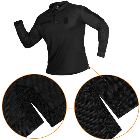 Поло Paladin Long LT CoolPass Pique Light Чорне (7367), XL | Зображення 4