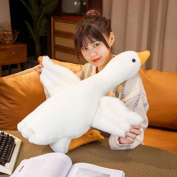 Плюшева іграшка подушка (50-90см), 50 см, Гусак / Дитяча м'яка іграшка-обіймашка / Іграшка антистрес | Зображення 5