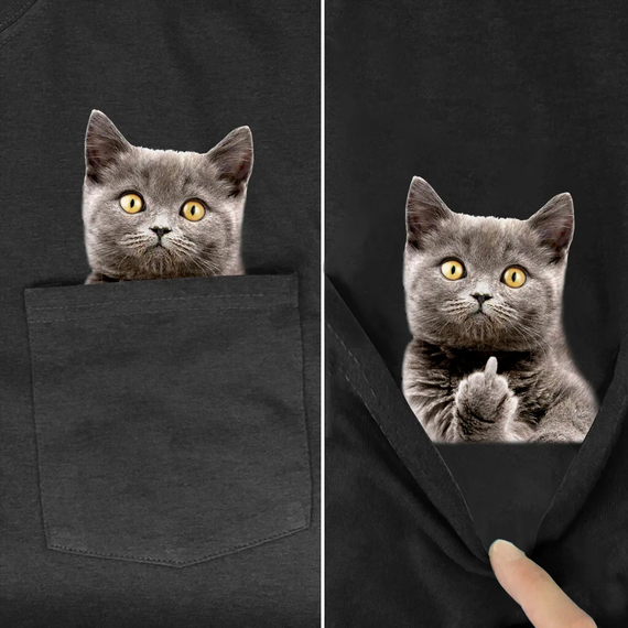 Футболка SV Hidden Cat универсальная XS Черный (sv2687xs) | Зображення 1