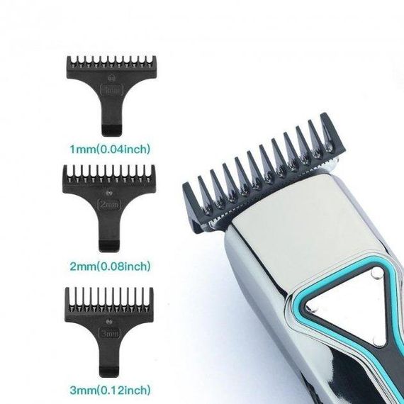 Профессиональная машинка для стрижки волос и бороды с насадками XRPO V-008 серая (40948-V-008) | Зображення 3