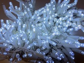 Гірлянда вулична String 500 LED 50m (2x25m) flash холодний білий, білий дріт