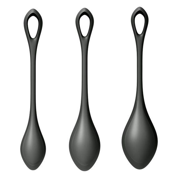 Набір йоні намистин Satisfyer Yoni Power 2 Black, діаметр 2-2,5-3см, маса 22-44-73 г | Зображення 2