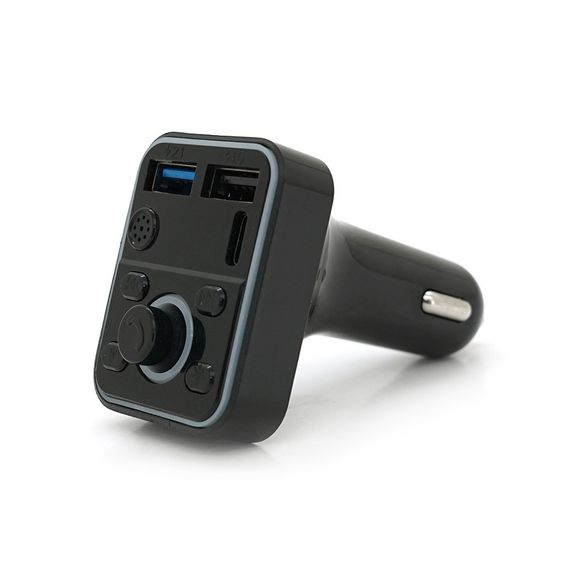 FM-модулятор D1, підсвічування 7 кольорів, 1.5-3.1A, USB, TF, 49.5х41х36 | Зображення 2