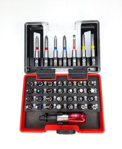 Набір біт 36пр. HEX,PH,PZ,SL,TORX (KingRoy 32080)
