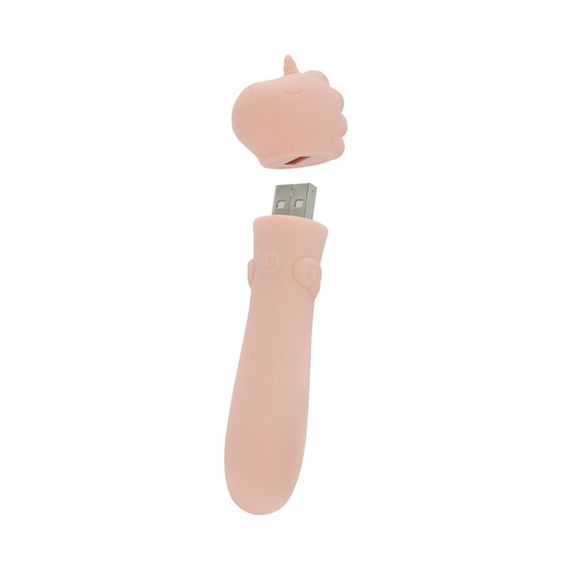 Вібратор-єдиноріжка Unihorn USB Bullet – Heart Throb, віброкуля, USB-зарядка, 10 режимів sexstyle | Зображення 1