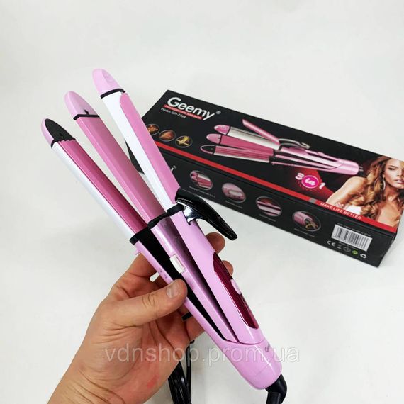 Плойка гофре для волосся GEMEI GM-2966 3 в 1, Потужна праска для вирівнювання волосся LW-79 | Зображення 8