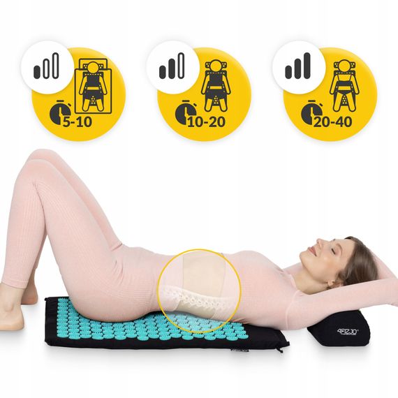 Килимок акупунктурний з валиком 4FIZJO Classic Mat Аплікатор Кузнєцова Black/Blue (P-5905973402385) | Зображення 3