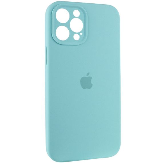 Чохол Silicone Case Full Camera Protective (AA) для Apple iPhone 12 Pro (6.1") Бірюзовий/Marine Green | Зображення 1