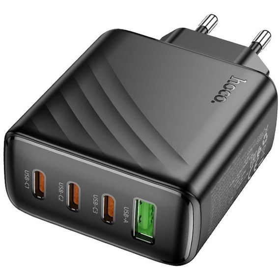 МЗП Hoco CS27A Supply PD67W+QC3.0 (1USB-A/3C) Black | Зображення 1