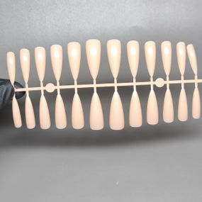 Гелевые типсы для наращивания №3 персиковые 24шт (средний стилет)