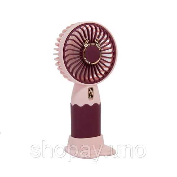 Портативный вентилятор ZB088A Mini Fan / Ручной вентилятор с аккумулятором / Настольный портативный вентилятор | Зображення 2