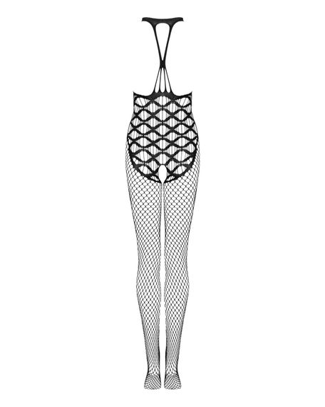 Сітчастий бодістокінг з імітацією боді Obsessive Bodystocking G332 S/M/L, black, з доступом | Зображення 5