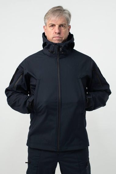 Військова куртка на флісі Soft Shell Military синя ДСНС