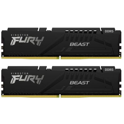 Модуль памяти для компьютера DDR5 64GB (2x32GB) 5600 MHz Beast EXPO Black Kingston Fury (ex.HyperX) (KF556C40BB2K2-64)
