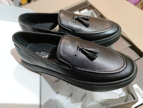 Черные мужские мокасины из кожи 41 размер | Зображення 8