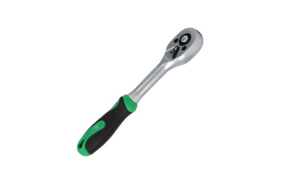 Ключ трещоточный (рукоятка с храповым механизмом) Intertool - 1/4" x 72T (HT-2124) | Зображення 1