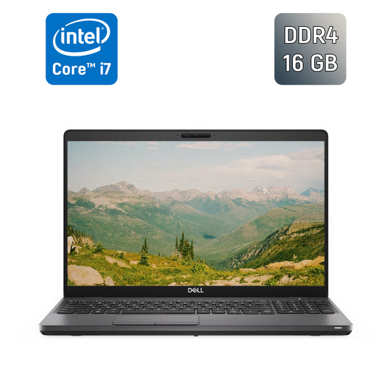 Ультрабук Dell Latitude 5500 / 15.6" (1920x1080) IPS / Intel Core i7-8665U (4 (8) ядра по 1.9 - 4.8 GHz) / 16 GB DDR4 / 512 GB SSD / Intel UHD Graphics / WebCam / HDMI / Windows 10 б/у + Подарок Беспроводная мышь / USB