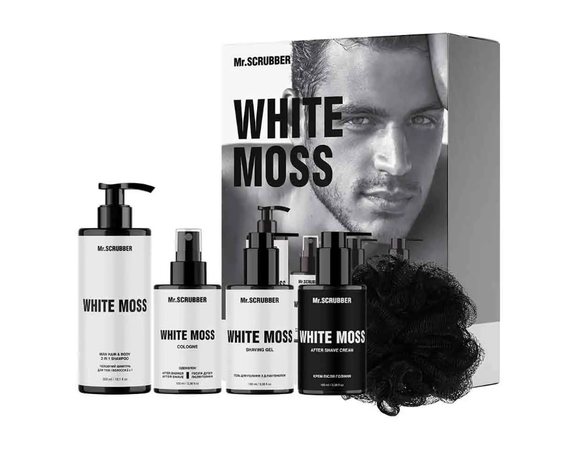 Подарунковий набір чоловічий Mr. Scrubber White Moss Perfumed Men`s Essentials Set