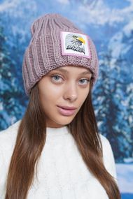 Шапка «Eagle» (6033-3) темная пудра