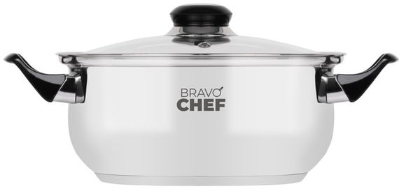 Каструля Bravo Chef 24 см (4.5 л) з бакелітовими ручками | Зображення 1