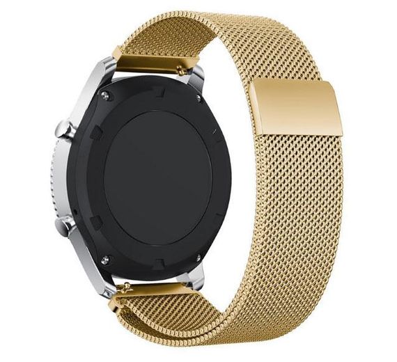 Міланський сітчастий ремінець для годинника Samsung Gear S3 Classic SM-R770/Frontier RM-760 - Gold | Зображення 1