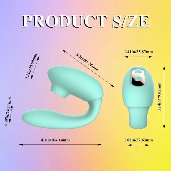 Вібратор подвійної стимуляції Every Night Toys вакуум з ефектом посмоктування та стимуляція точки G Sex Aura | Зображення 6