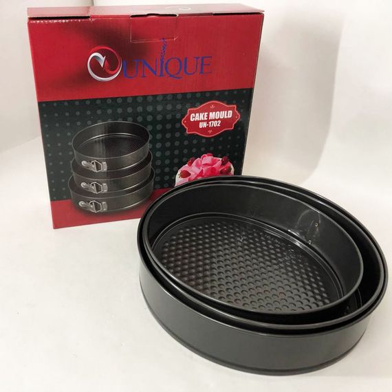 Набір форм для випікання роз'ємні 3 шт Unique UN-1702, металева форма для випікання набір | Зображення 6