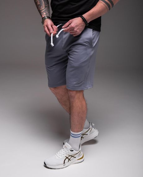 Мужские классические шорты трикотажные с карманами RA2246  цвет серый, размер S | Зображення 3