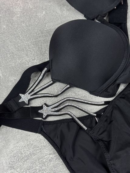 Комплект Victoria's Secret Starstruck Shine Strap Push-Up Bra чорний kk8072 | Зображення 3
