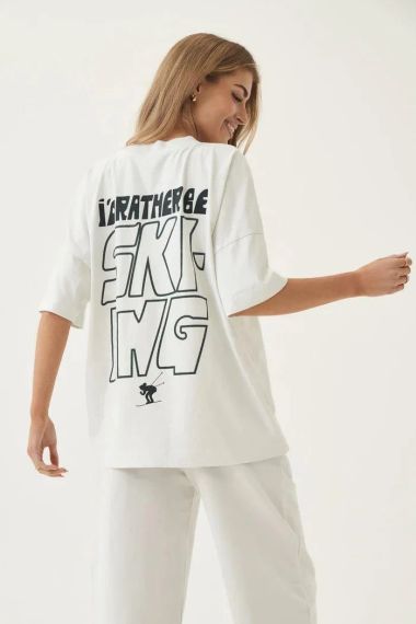 Футболка жіноча з принтом повсякденна XL Білий