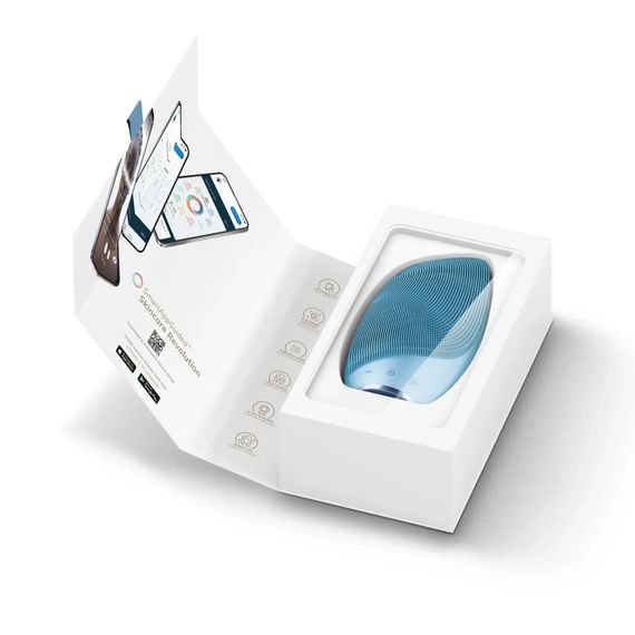 Електронна звукова термо щітка для обличчя GESKE Sonic Thermo Facial Brush 6в1 aquamarine | Зображення 8