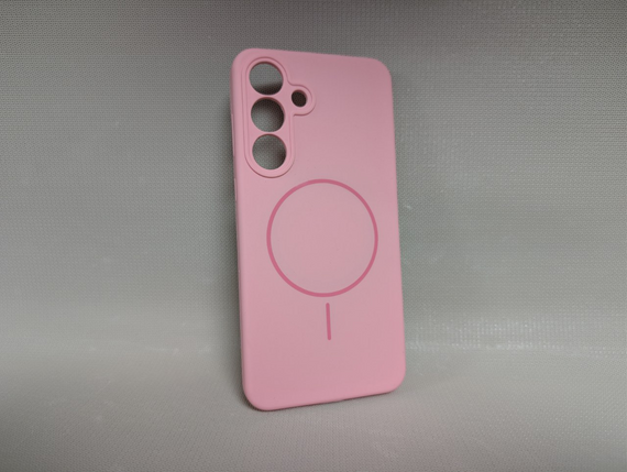 Чехол Samsung Galaxy S25 FE / Самсунг S25 FE Lakshmi Soft Touch с магнитным кольцом, розовый