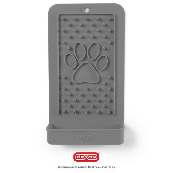 Коврик силиконовый для лакомств и лизания вертикальный Dexas Snack Distract - Silicone Licking Mat, серый