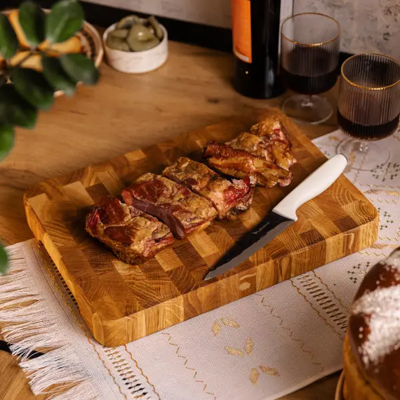 Дошка для нарізання обробна 30×20 см Доміно з ясена Lugi C50W200300Y | Зображення 5