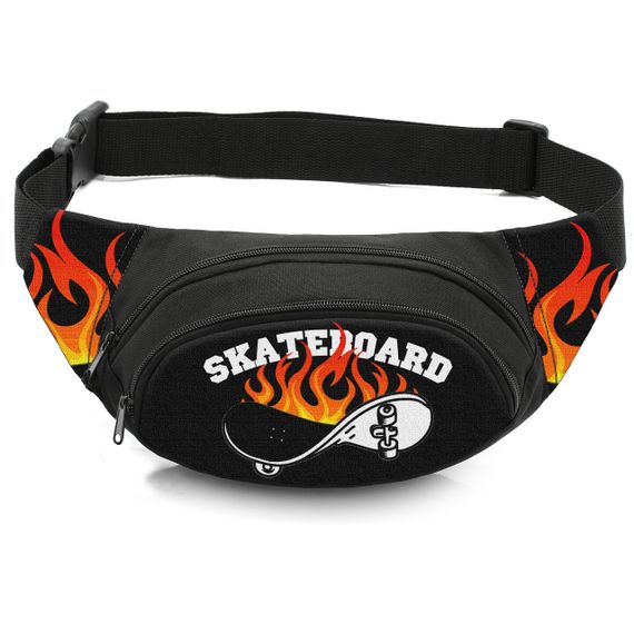 Сумка-бананка дитяча з принтом Скейтбординг поясна сумка для хлопчика (4602)