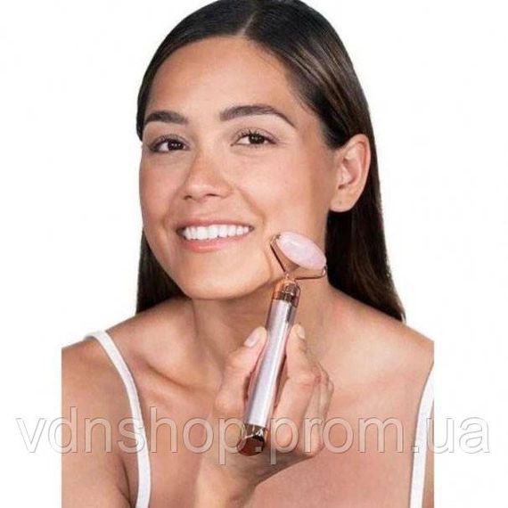 Массажер ролик электрический для лица Facial Roller Massager. Цвет: бежевый VB-57 | Зображення 9