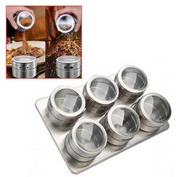 Набор для специй на магнитной подставке Benson BN-006 6 предметов