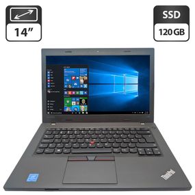 Ультрабук Lenovo ThinkPad L460 / 14" (1366x768) TN / Intel Pentium 4405U (2 (4) ядра по 2.1 GHz) / 8 GB DDR3 / 120 GB SSD / Intel HD Graphics 510 / WebCam б/в