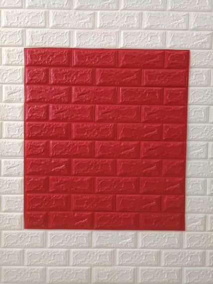 3D панель декоративний цегла 70*77*0,7 см самоклеющі Шпалери цегла Червона Самоклейка 3Д | Зображення 1