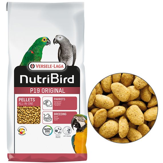 Корм Versele-Laga NutriBird P19 Original Breeding  для крупных попугаев 10 кг