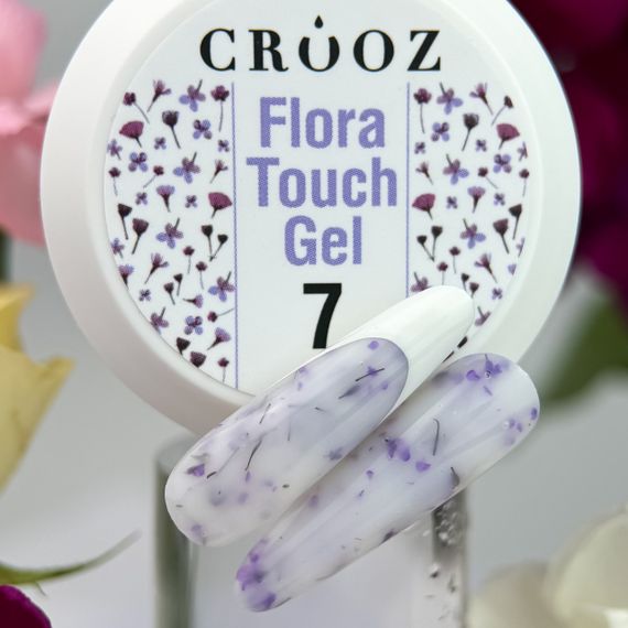 Гель для наращивания ногтей Crooz Flora Touch Gel 07 (с сухоцветами) 15мл | Зображення 4