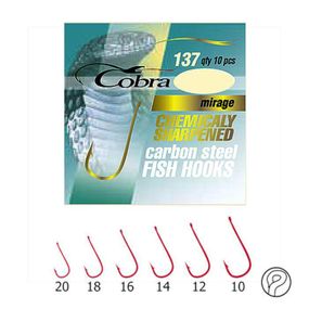 Крючки рыболовные Cobra Кобра MIRAGE серазмер 137R разм.014 10 шт в упаковке