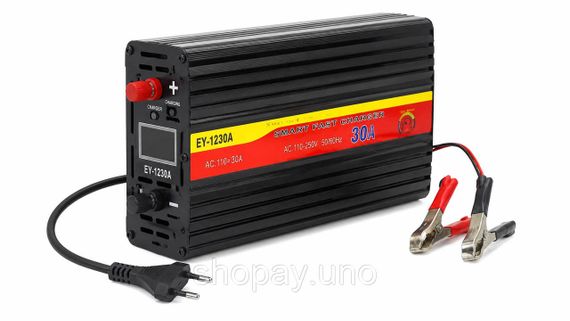 Зарядное устройство EY-1230A 30A 12V для свинцово-кислотных аккумуляторов