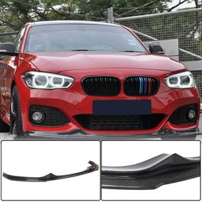 Накладка на передній бампер Lip V3 (для M-Sport 2015-2019, Карбон) для BMW 1 серія F20/21 рр