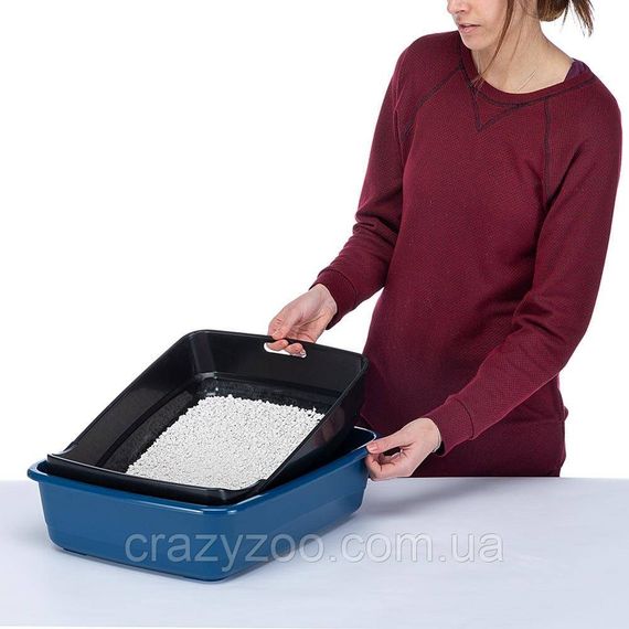 Туалет для котов Ferplast Ariel 10 с системой просеивания синий 46.5х35.5х11.5 см 72041499 | Зображення 6